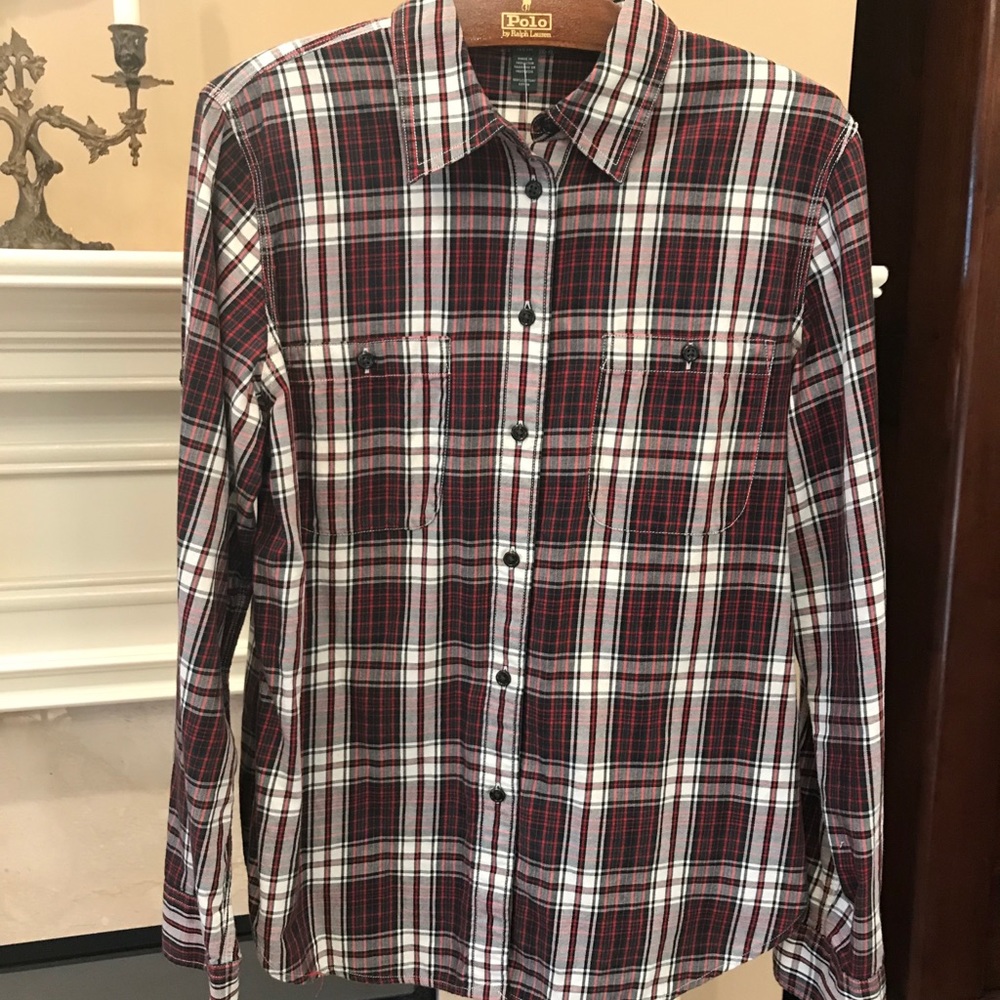 Lauren Ralph Lauren Plaid Shirt, button down, NWOT
